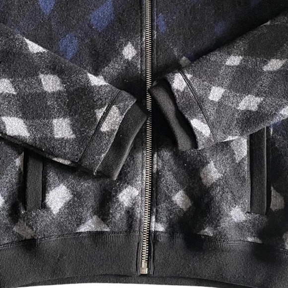 Rare Kenzo "Fire" Argyle Wool Bomber Jacket Woman's Large - Picture 4 of 8